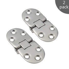 NRC&XRC Marine Grade CAST Solid 316 SS Mirror Polished Door Hinges Marine Stainless Steel Heavy Duty 66MM x 29MM(2.6"*1.2") Pair for Boat, RVs
