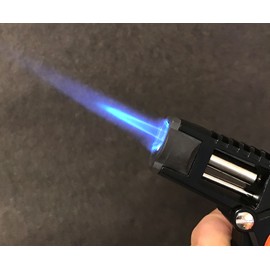 Zico ZD58 4-1/4" Gun Torch Lighter Heavy Metal Butane Refillable from VeryHobby (Black)