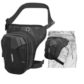 Tactical Motorcycle Leg Bag Drop Leg Bag - Thigh Waist Fanny Pack Multipurpose Military Bags Expandable Space for Rider Motorcycle Bike Cycling Hiking Travel, Black566, Fashionable