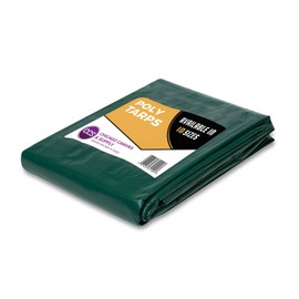 CCS CHICAGO CANVAS & SUPPLY Heavy Duty Poly Tarp, Green Silver, 20 by 30 Feet