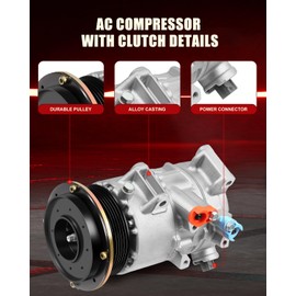 Compressor fit for for Toyota for Camry 2.4L 2007-2009 for Toyota for RAV4 2.4L 2006-2008, Air Condition Compressor with Clutch 11178JC 8831006240