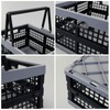 Joyeen Collapsible Storage Crate with Handles, Folding Plastic Crate Pack