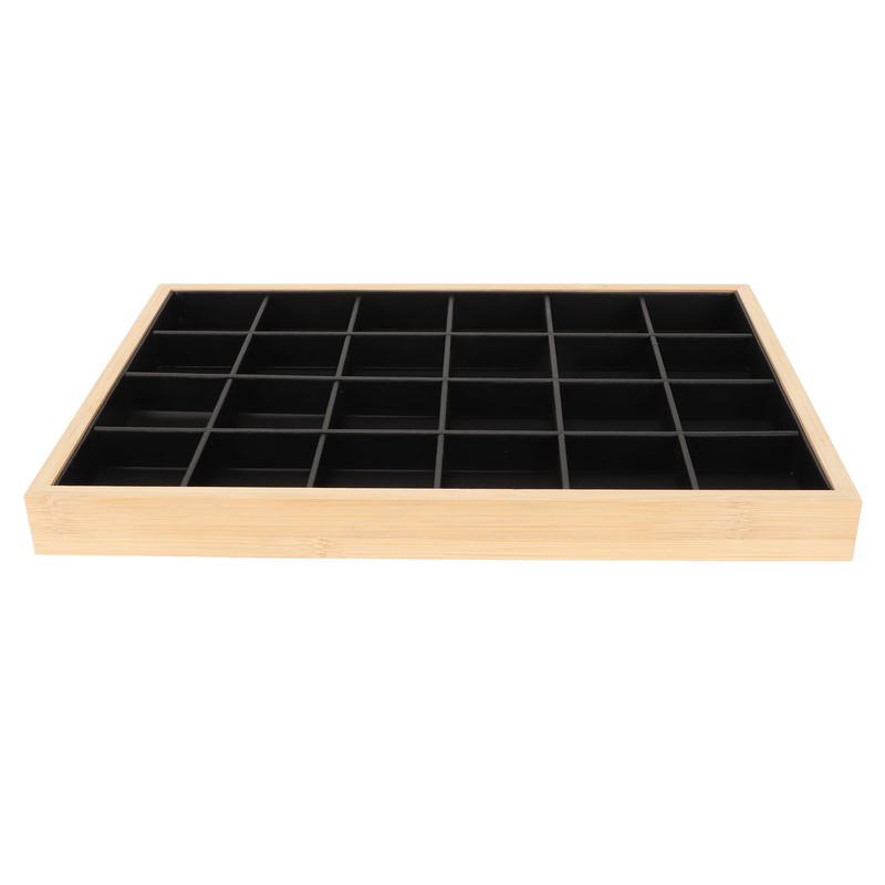 Jewelry Storage Display Trays Multipurpose 24 Grids Jewelry Tray for