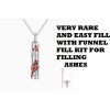 Fashion Jewelry MEMORIAL URN CARDINAL ASHES CREMATION Pendant 18" 925
