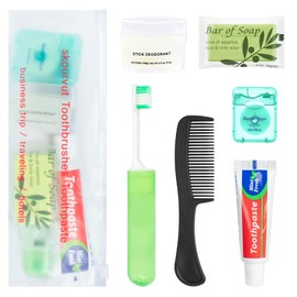 Homeless Kit Bulk Hygiene Kits,Toiletry Kit Travel Size Toiletries in Zip Pouch,Homeless Care Package Supplies Ideal for Men Women Homeless Hotel Charity