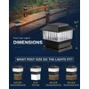 MOON-DE-AGE 8 Pack Fence Post Solar Lights Outdoor, 3 Modes