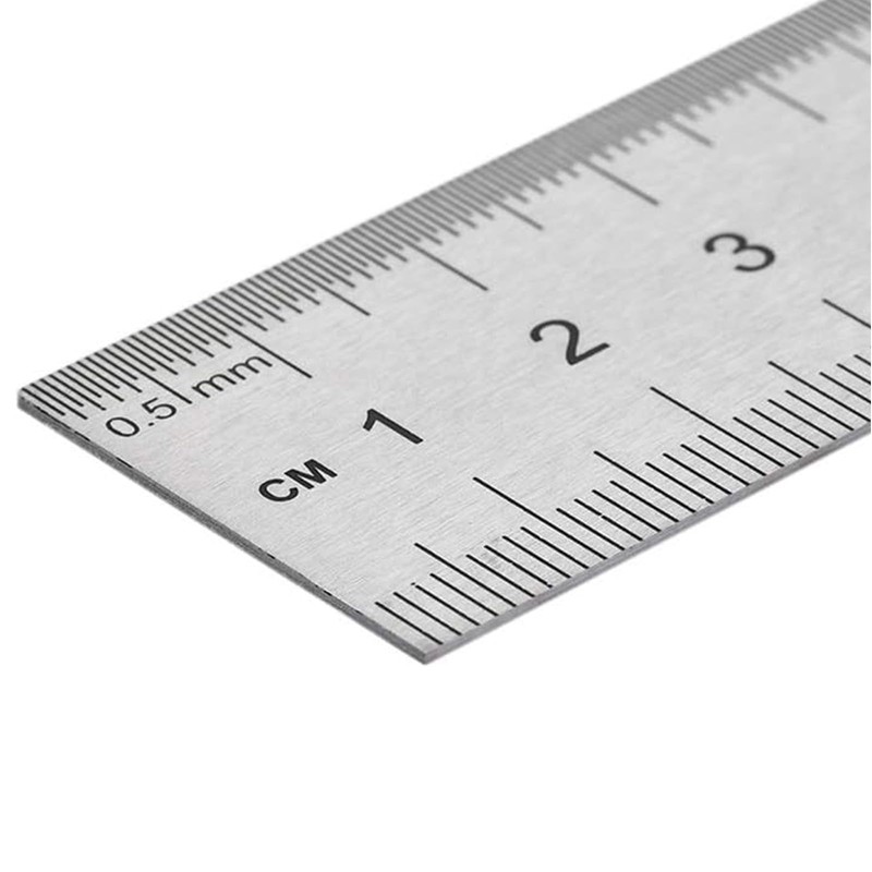 5pcs Stainless Steel Ruler - 15cm Straight Edge Metal Measuring