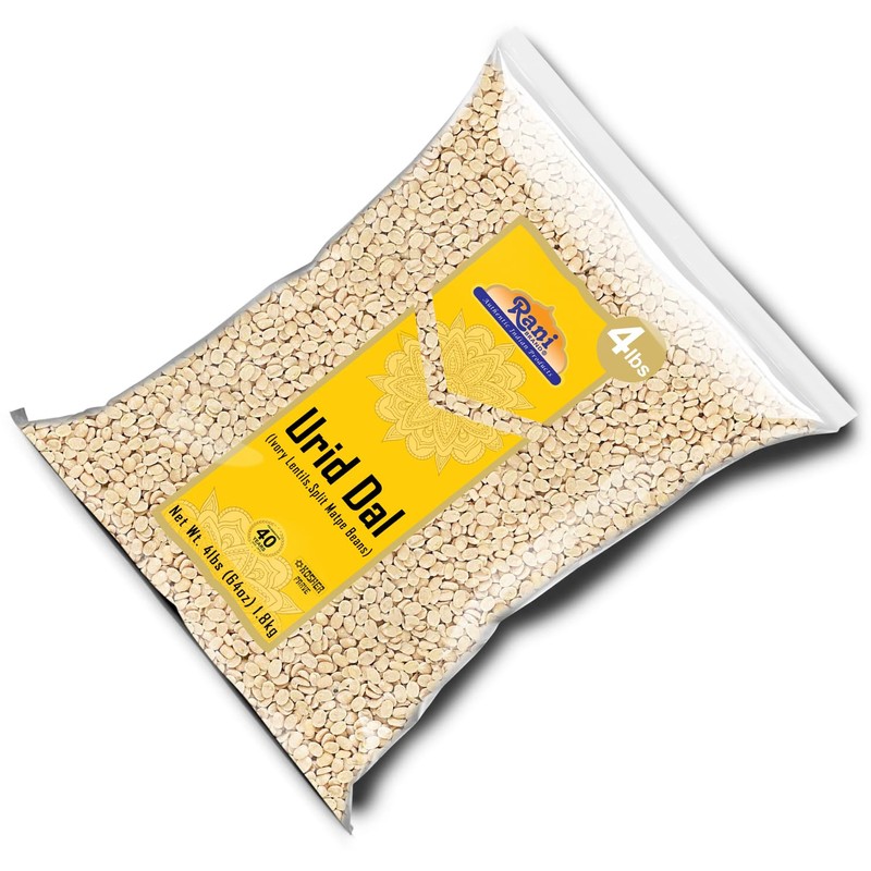 Rani Urid/Urad Dal (Split Matpe Beans Skinless) Indian Lentils 64oz