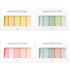 Monolike Color Palette Sticky Grid 500 C Set 4p - Self-Adhesive Memo Pad 30 Sheets