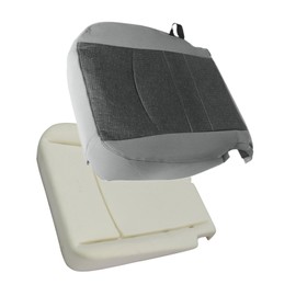 NLQR Front Driver Side Bottom & Foam Cushion Replacement Cloth Seat Cover Dark Gray Compatible with Dodge Ram Pickup 1500 2500 3500 4500 5500 2013 2014 2015 2016 2017 2018