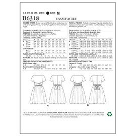 BUTTERICK PATTERNS B6318 Misses' Tie-Waist Dress, Size A5 (6-8-10-12-14)