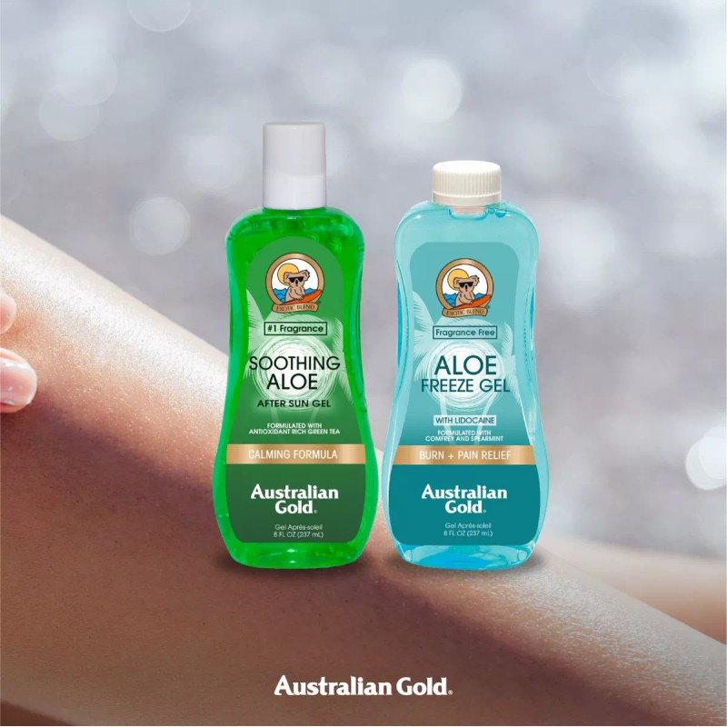 Australian Gold Soothing Gel Aloe After-Sun Fórmula Calmante, 8 Oz