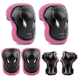 ValueTalks Children's Inline Pads Set Protective Equipment Children's Knee Pads Elbow Pads Roller Skates Protector Set for Skateboard Roller Skating Driving Outdoor Sports