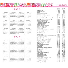 2026-27 Watercolor Garden 2-Year Pocket Planner (24-Month Calendar)