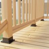 Hillmaster 4x4 Post Base Support Kit, 4 Pack Plastic Brackets