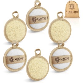 Exfoliante Facial de Lufa Almooni – Set 6 Esponjas Naturales para Piel Radiante
