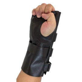 thecostumebase Bane Glove Tdkr Costume Wrist Protector Sheep Skin Brown