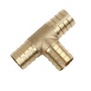 sourcing map Brass Pipe Fitting Hose Connector 3 Way 19