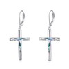 Cross Earrings for Women Girls Sterling Silver Christian Cross Dangle