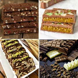 Chocolate Molds - Non-Stick Chocolate Candy Molds, Food Grade Silicone Chocolate Bar Mold for Baking, Candy, Snacks,Different shapes of molds,Easily Make Delicious Chocolate(2 Pack) (Regular style)