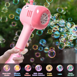 Panacare Giraffe Bubble Toy for Children, Electric Bubble Machine,4000+ Bubbles/Min with 290 ml Bubble Solution, Music for Outdoor/Party/Wedding, Bubble Blower
