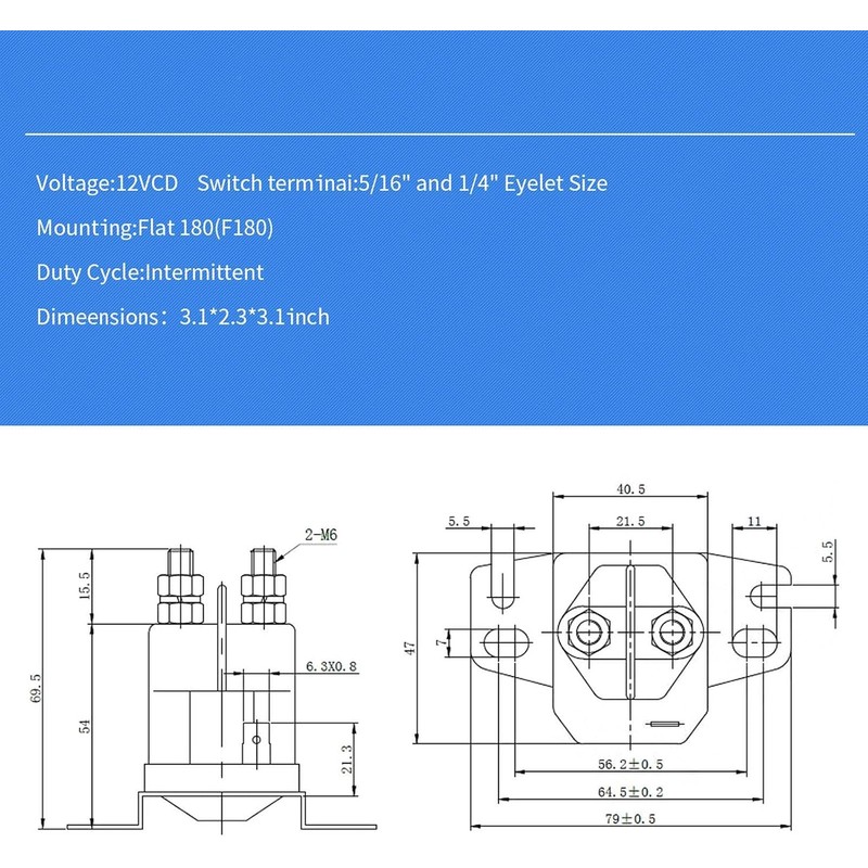 Relé de solenoide de 12 V Flexible y eficiente para