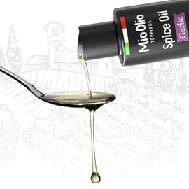 Garlic Spice Oil 200 ml, Suitable for Pizza, Pasta, Vegetables, Meat, for Cooking, Roasting and Seasoning of All Foods, No Artificial Flavours, No Palm Fat