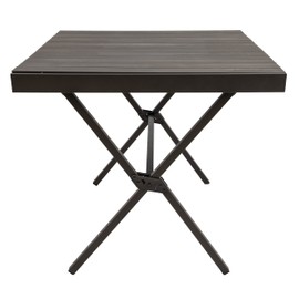 ALPS Mountaineering Folding Camping Table with Smooth Easy-to-Clean Roll Top and Sturdy and Lightweight Aluminum X Frame, Shoulder Carry Bag, Square, Clay - New