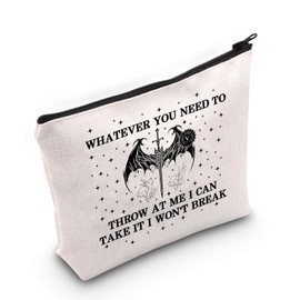 JXGZSO Cassian Quote Cosmetic Bag Actar Fan Gift Whatever You Need To Throw At Me I Can Take It I Won't Break Makeup Bag