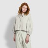 JAJU [JAJU] Women's Loose Fit Shirred Sleeve Blouse_Khaki Gray
