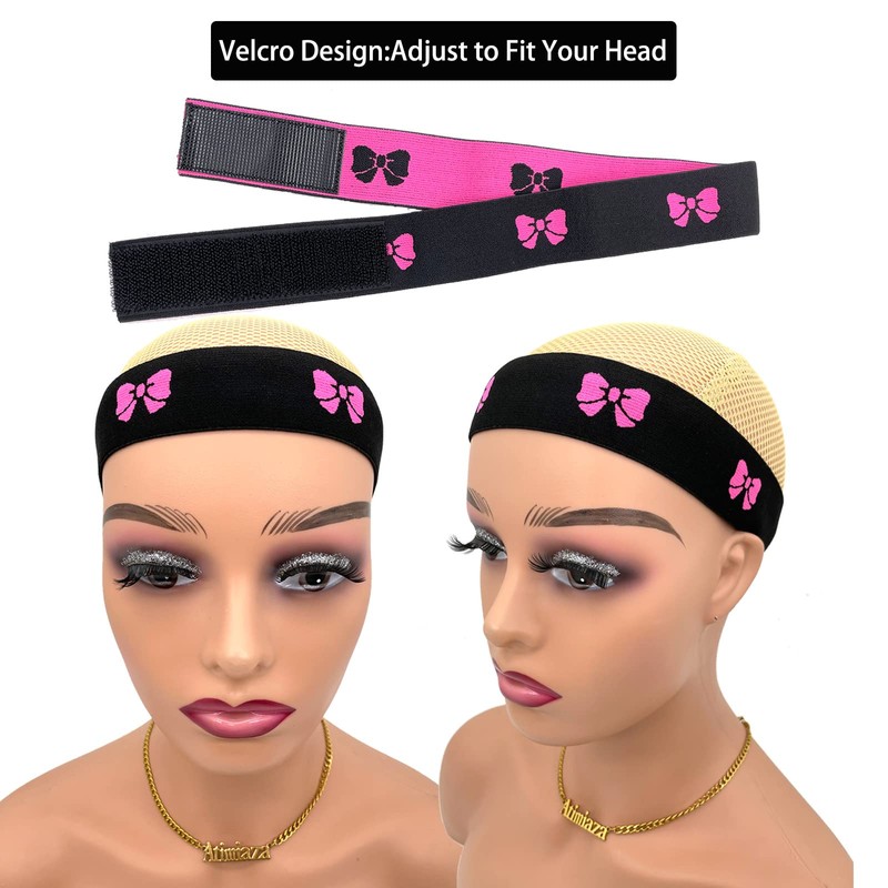 Atimiaza 2 Pcs Elastic Bands for Wig, Lace Melting Bow
