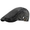 meioro Unisex Denim Newsboy Cap Cotton Flat Cap Ivy Gatsby