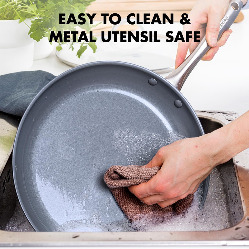 GreenPan Lima Hard Anodized Healthy Ceramic Nonstick 12.5" Wok pan