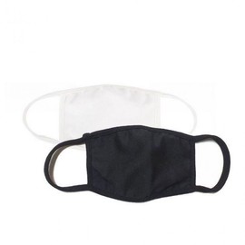Everyday Essential Washable Pure Cotton Mask - Breathable, Black & White Black 2ea