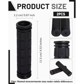JUKOTA Pack of 2 Bicycle Grips, Handlebar Grips Bicycle 22 mm, Rubber Ergonomic Grips for Bicycles for Mountain Bikes, Scooters
