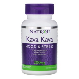 Natrol Kava Kava 200 Mg Promueve La Relajación 30 Cápsulas Sabor Sin sabor
