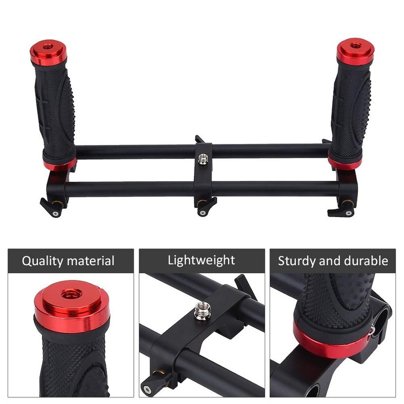 Vbestlife Camera Dual Grip Extender Handle Gimbal Stabilizer Rig Accessory