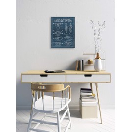 Gango Home Decor Coastal Vintage Sailing Knots I by Mary Urban (Ready to Hang); One 12x16in Hand-Stretched Canvas