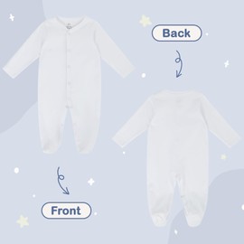 MK MATT KEELY 2 Pack Baby Clothes for Boys Girls Unisex Newborn Sleepsuits Soft Cotton Baby Grows Newborn Baby Gifts,Pink+White,7 8 9 Months