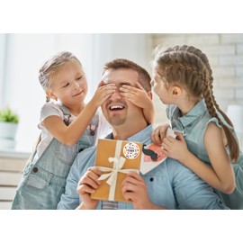 DISJOURNEY 36pcs Happy Fathers Day Stickers Labels 1.5" Father's Day Gift Tags Stickers Father's Day Labels Stickers for Envelope Seals Boxes Cards Party Favor Decorations