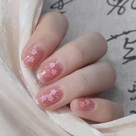 COSMOO Flower Glitter Nail Polish, 12ml Cute Flower Sequins Quick Dry Nail Lacquer for Nail Art Varnish, 0.41 fl oz