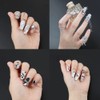 8Pcs Women Finger Tip Nail Rings, Adjustable Opening Nail Art