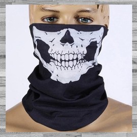 Rex Standard MK007 Men's Neck Warmer, Face Guard, Skull, UV Protection, UV Protection, white