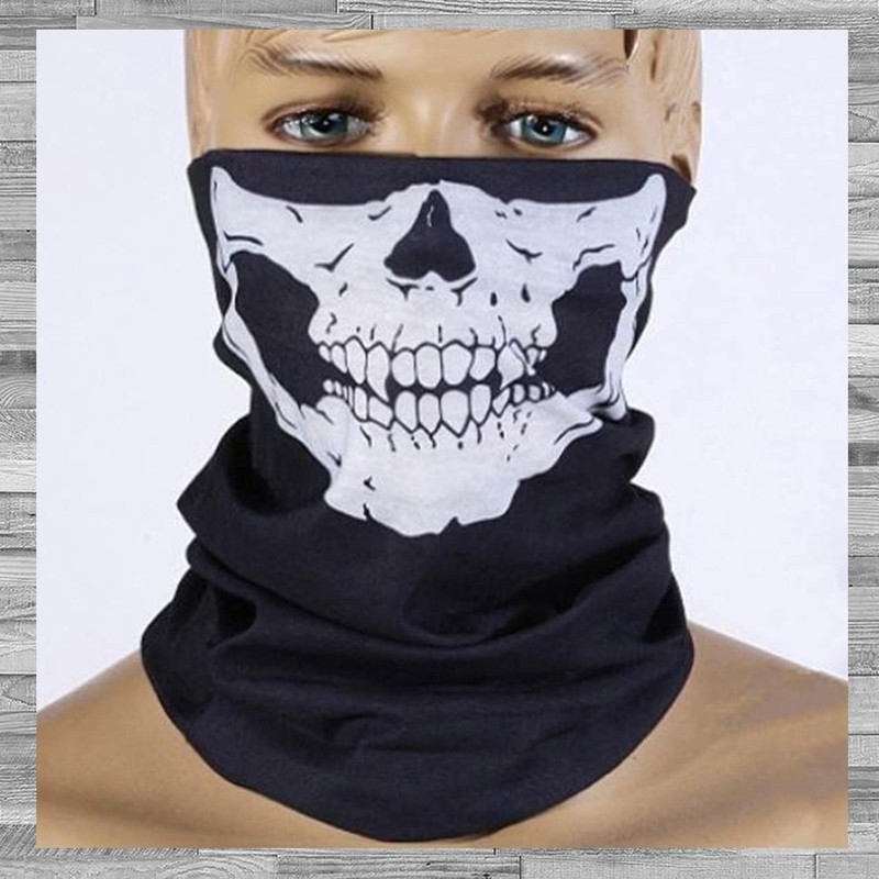 Rex Standard MK007 Men's Neck Warmer, Face Guard, Skull, UV