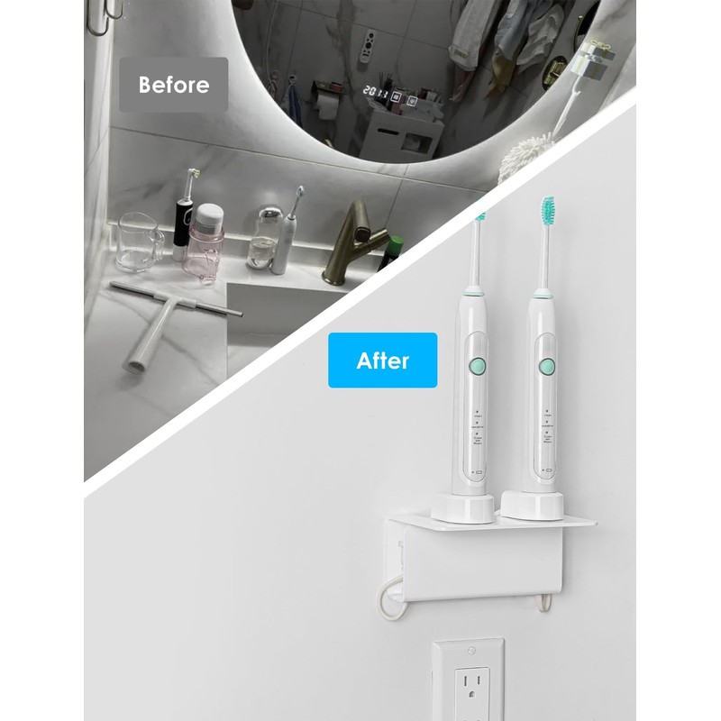 OAPRIRE Electric Toothbrush Holder Wall Mounted, 2 Pack Acrylic Electric