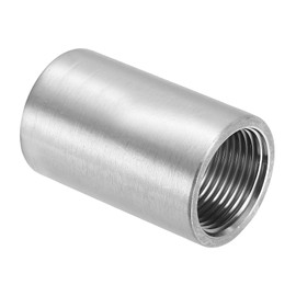 PATIKIL 304 Stainless Steel Pipe Fitting G3/4" x G3/4" Female Thread 2"/50mm Length Nipple Cast Pipe Coupling Fitting 32mm Diameter
