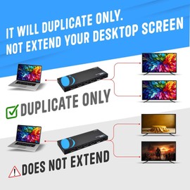 OREI UltraHD 4K @ 60 Hz 1 X 4 HDMI Splitter 1 in 4 Out 4 Port 4: 8-Bit - HDMI 2.0, HDCP 2.0, 18 Gbps, EDID, Duplicate / Mirror 4K Screens - UHDS-104