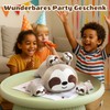 SQEQE Sloth Stuffed Animals with 4 Babies in Her Tummy,