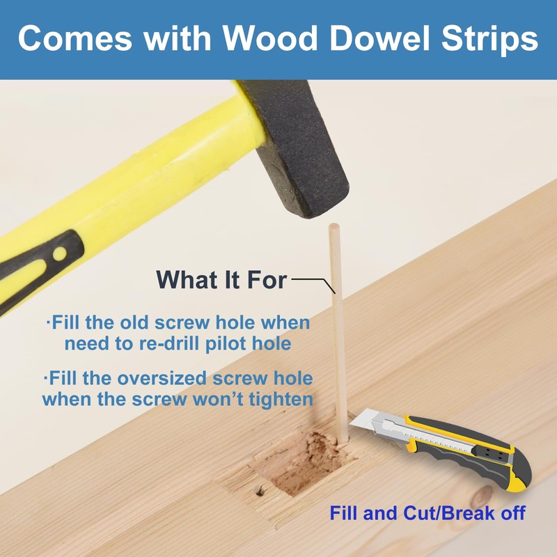 MOSECYOU Deadbolt Restorer Strike Plates Narrow Side and Large Hole,