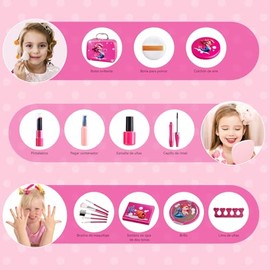 Juguetes para Ninas, Juguetes Maquillaje, Maquillaje Real para Niñas, Juguetes de Maquillaje para niñas - Regalo Ideal para Cumpleaños, Navidad y Fies